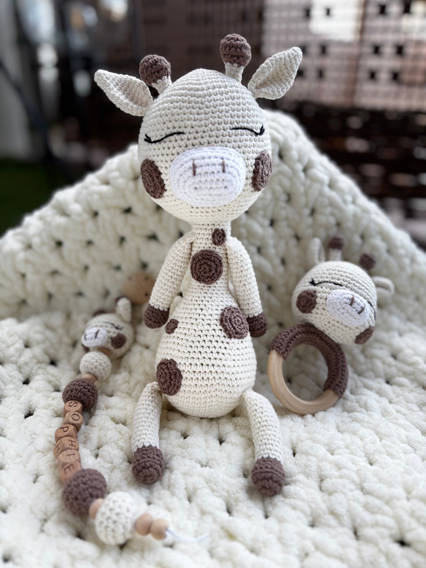 Trio Poupée Girafe